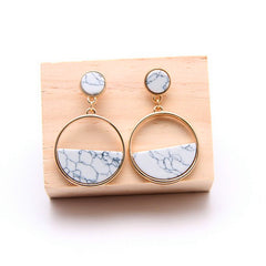 Circular Marble Earring